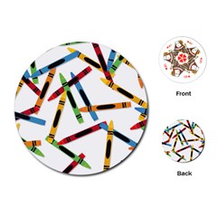 Crayons Playing Cards Single Design (round) by nateshop