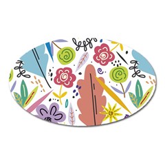 Flowers-101 Oval Magnet by nateshop