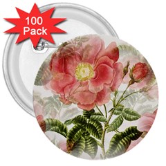 Flowers-102 3  Buttons (100 Pack)  by nateshop