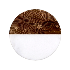 Flowers-106 Classic Marble Wood Coaster (round) 