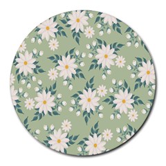 Flowers-108 Round Mousepad