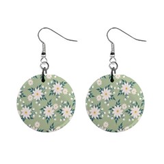 Flowers-108 Mini Button Earrings