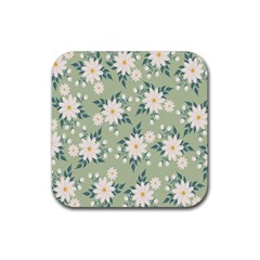 Flowers-108 Rubber Coaster (Square)