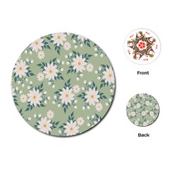 Flowers-108 Playing Cards Single Design (Round)