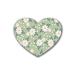 Flowers-108 Rubber Heart Coaster (4 pack)