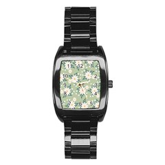 Flowers-108 Stainless Steel Barrel Watch