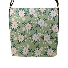 Flowers-108 Flap Closure Messenger Bag (L)