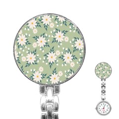 Flowers-108 Stainless Steel Nurses Watch