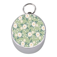 Flowers-108 Mini Silver Compasses