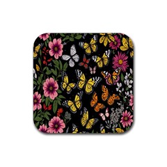 Flowers-109 Rubber Coaster (square) by nateshop