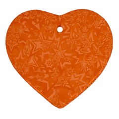 Orange-chaotic Ornament (heart) by nateshop