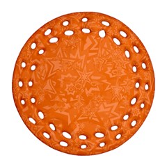 Orange-chaotic Ornament (round Filigree) by nateshop