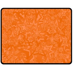 Orange-chaotic Fleece Blanket (medium) by nateshop