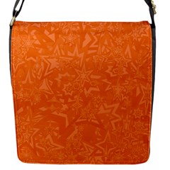 Orange-chaotic Flap Closure Messenger Bag (s)