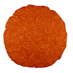 Orange-chaotic Large 18  Premium Flano Round Cushions by nateshop