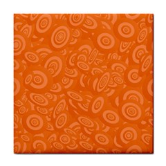 Orange-ellipse Tile Coaster