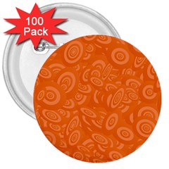 Orange-ellipse 3  Buttons (100 Pack)  by nateshop