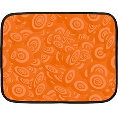 Orange-ellipse Two Sides Fleece Blanket (mini) by nateshop