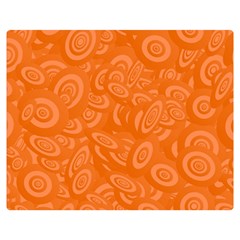 Orange-ellipse Two Sides Premium Plush Fleece Blanket (Medium)