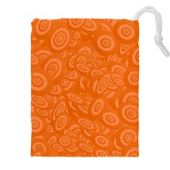 Orange-ellipse Drawstring Pouch (4XL)