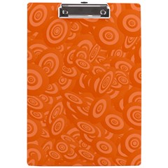 Orange-ellipse A4 Acrylic Clipboard by nateshop