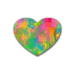 Pixel-79 Rubber Heart Coaster (4 Pack) by nateshop