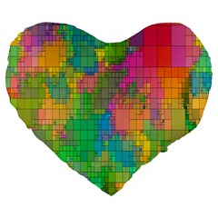 Pixel-79 Large 19  Premium Flano Heart Shape Cushions by nateshop