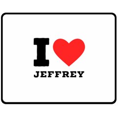 I Love Jeffrey Fleece Blanket (medium) by ilovewhateva