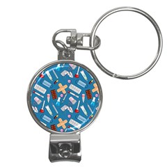 Medicine Pattern Nail Clippers Key Chain