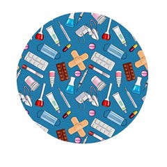 Medicine Pattern Mini Round Pill Box by SychEva