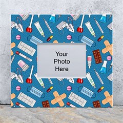 Medicine Pattern White Wall Photo Frame 5  X 7  by SychEva