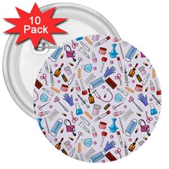 Medical 3  Buttons (10 Pack)  by SychEva
