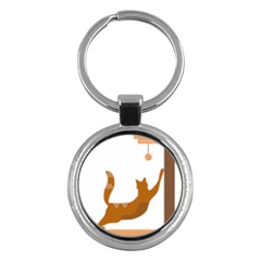 Animal Cat Pet Feline Mammal Key Chain (round) by Semog4