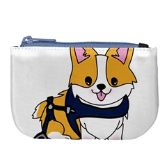 Puppy Cartoon Corgi Large Coin Purse by Semog4