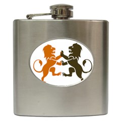 Lions Animals Wild Cats Hip Flask (6 Oz)