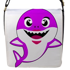 Purple Shark Fish Flap Closure Messenger Bag (s) by Semog4