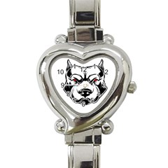 Dog Animal Mammal Bulldog Pet Heart Italian Charm Watch