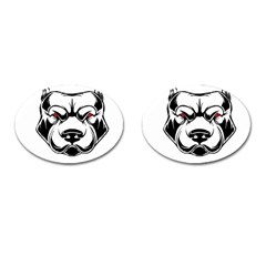 Dog Animal Mammal Bulldog Pet Cufflinks (oval) by Semog4