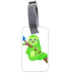 Sloth Branch Cartoon Fantasy Luggage Tag (one Side) by Semog4