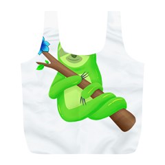 Sloth Branch Cartoon Fantasy Full Print Recycle Bag (l) by Semog4