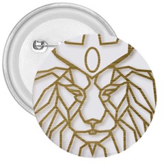 Lion Face Wildlife Crown 3  Buttons by Semog4