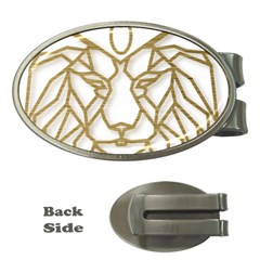 Lion Face Wildlife Crown Money Clips (oval)  by Semog4