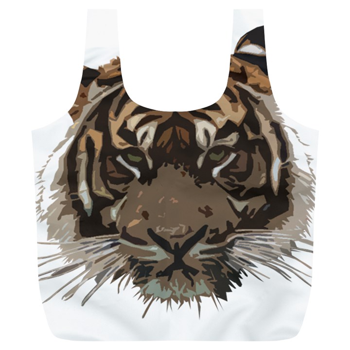 Tiger Comic Cartoon Animal Full Print Recycle Bag (XL)