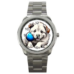 Dog Animal Pet Puppy Pooch Sport Metal Watch by Semog4