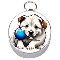 Dog Animal Pet Puppy Pooch Silver Compasses by Semog4