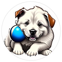 Dog Animal Pet Puppy Pooch Round Trivet by Semog4