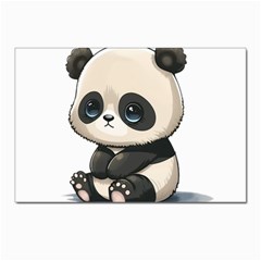 Cute Panda Bear Animal Cartoon Postcard 4 x 6  (pkg Of 10) by Semog4