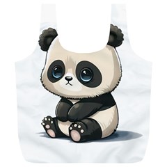 Cute Panda Bear Animal Cartoon Full Print Recycle Bag (xl) by Semog4