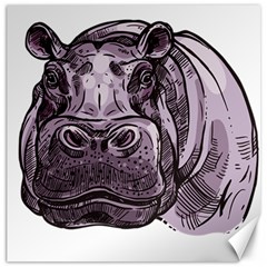 Hippopotamus Animal Wildlife Hippo Canvas 20  X 20  by Semog4