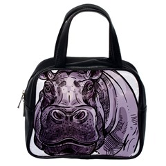 Hippopotamus Animal Wildlife Hippo Classic Handbag (one Side) by Semog4